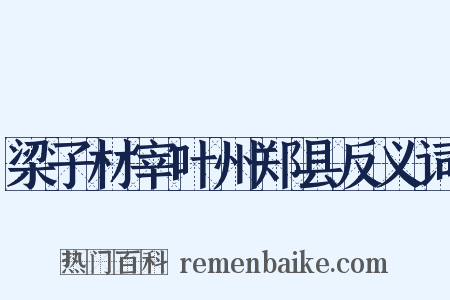 梁子材宰叶州郑县反义词是什么意思的图片